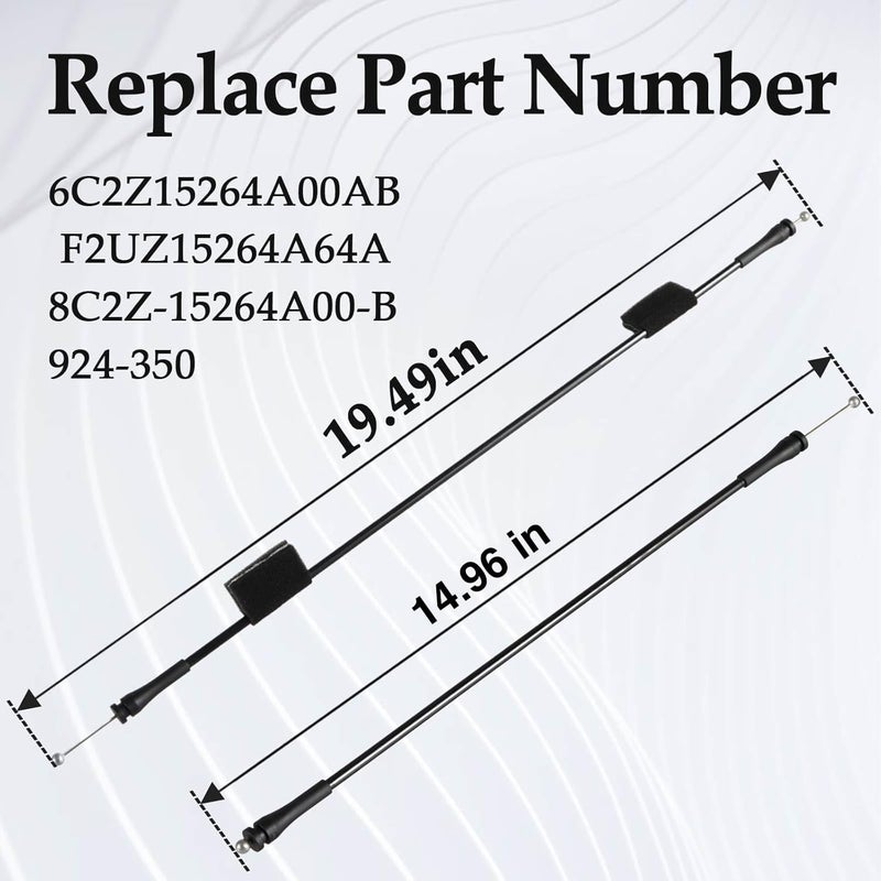 KPALAG Right Side Door Latch Release Cable Compatible with Ford E150 E250 E350 E450 E550 van 1992-2014 Replace# 6C2Z15264A00AB, F2UZ15264A64A, F2UZ15266A46A - Image 3
